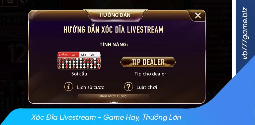 Luật chơi xóc đĩa livestream cho người mới