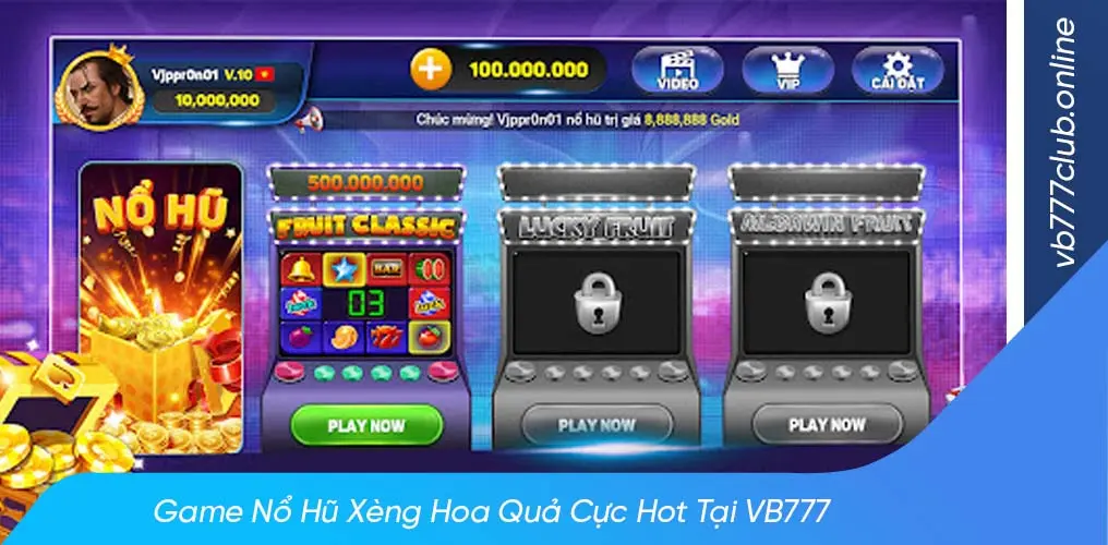 Xèng hoa quả game nổ hũ đổi thưởng thịnh hành